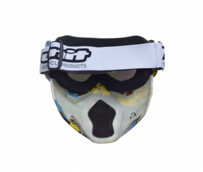 Ochelari motocross/atv/enduro Unit, model masca, culoare rama multicolor, lentila oglinda [3]