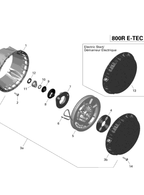 Opritor cuplaj pornire Ski-Doo Summit X 800RETEC XM T3-154, 2015 [2]