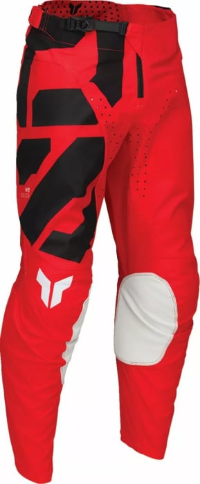 Pantaloni atv cross copii Thor LaunchMode Forge, culoare rosu negru, marime 18