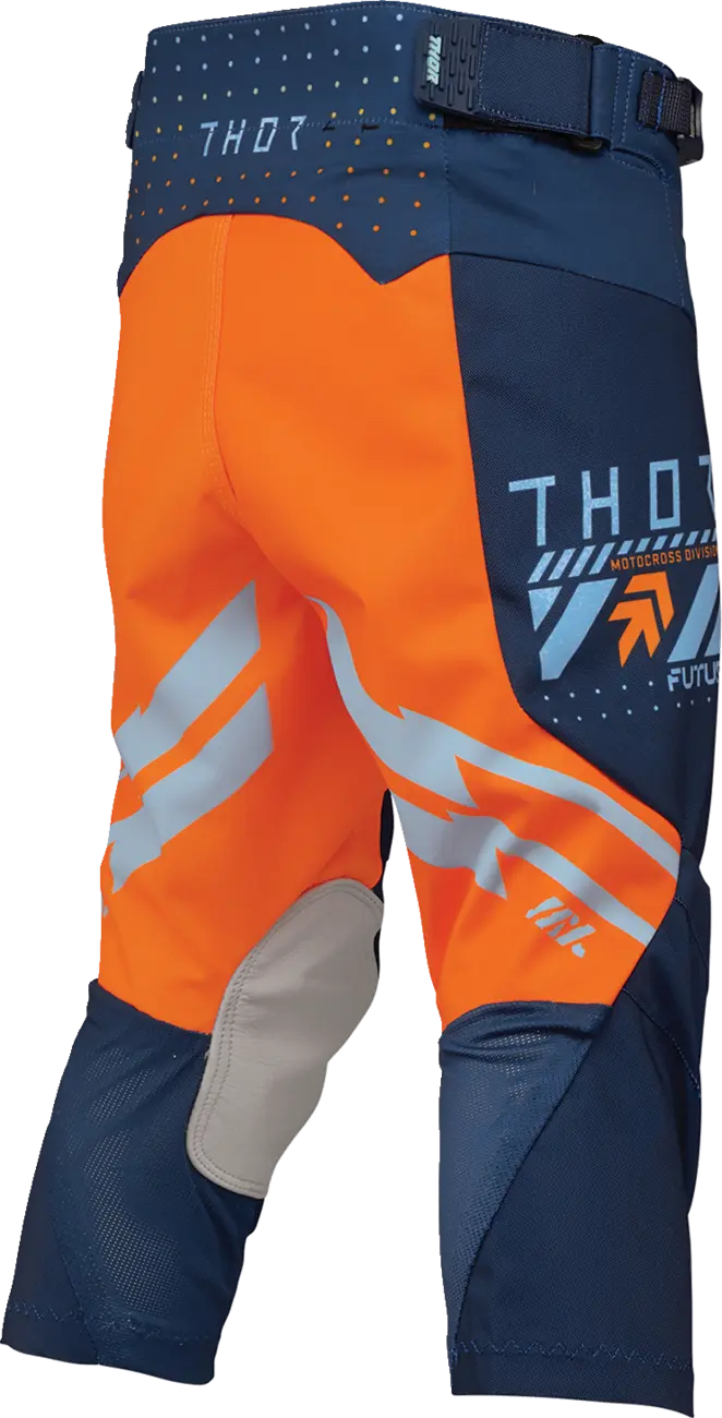 Pantaloni atv/cross copii Thor Launchmode Futura, culoare bleumarin/portocaliu, marime 20 [2]