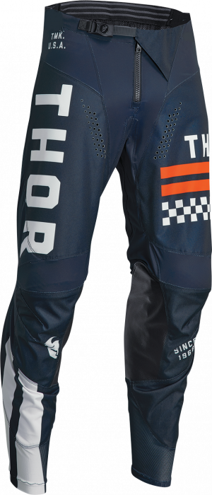 Pantaloni atv cross copii Thor Pulse Combat, culoare bleumarin alb, marime 22