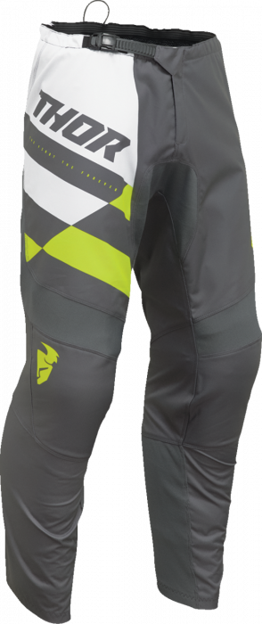 Pantaloni atv cross copii Thor Sector Checker, culoare gri verde, marime 18