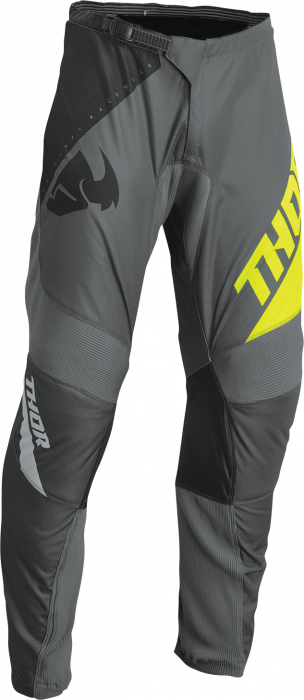 Pantaloni atv cross copii Thor Sector Edge, culoare gri galben, marime 18