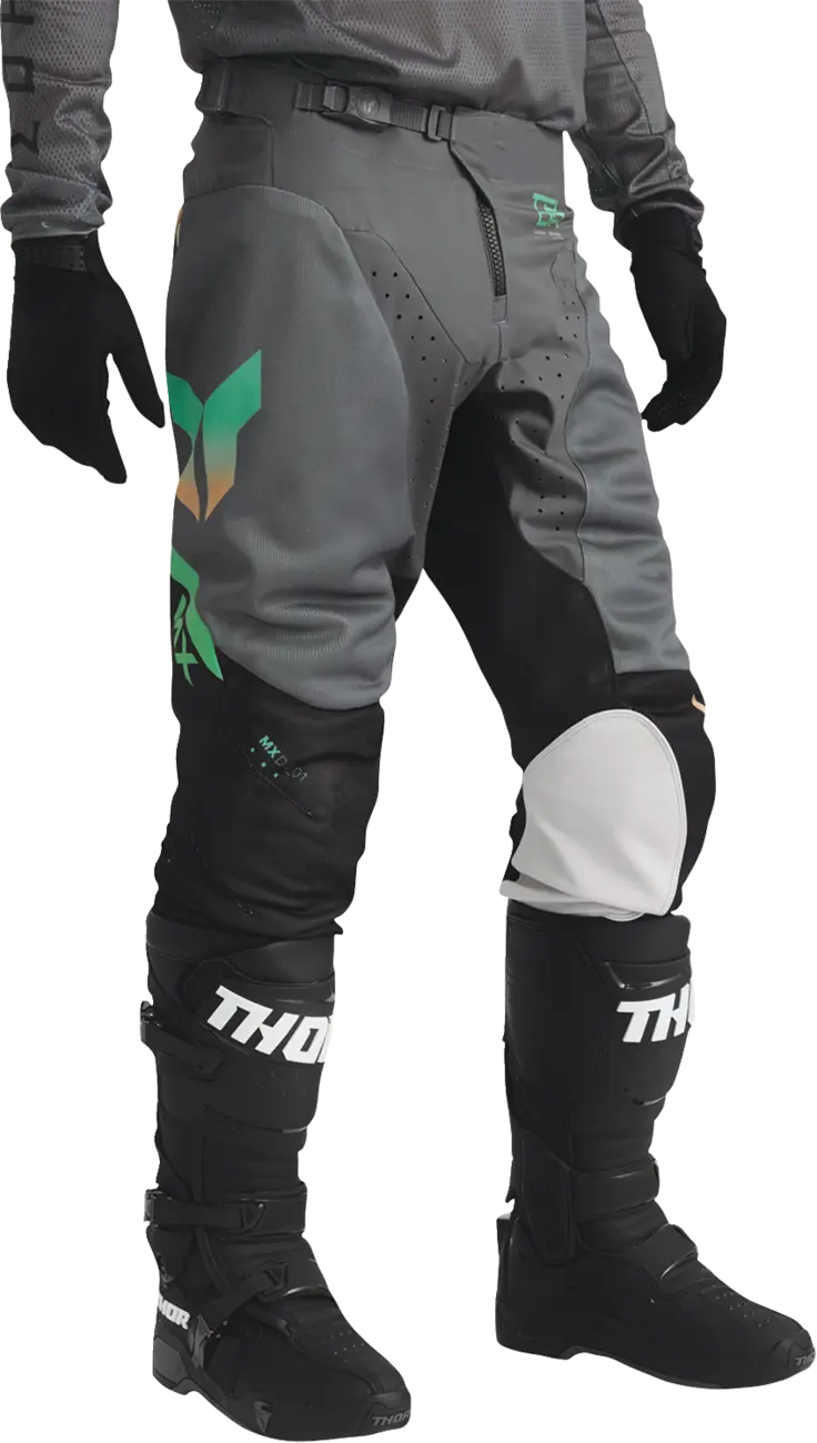 Pantaloni atv/cross Thor Launchmode Air Raptor, culoare negru/gri, marime 38 [7]