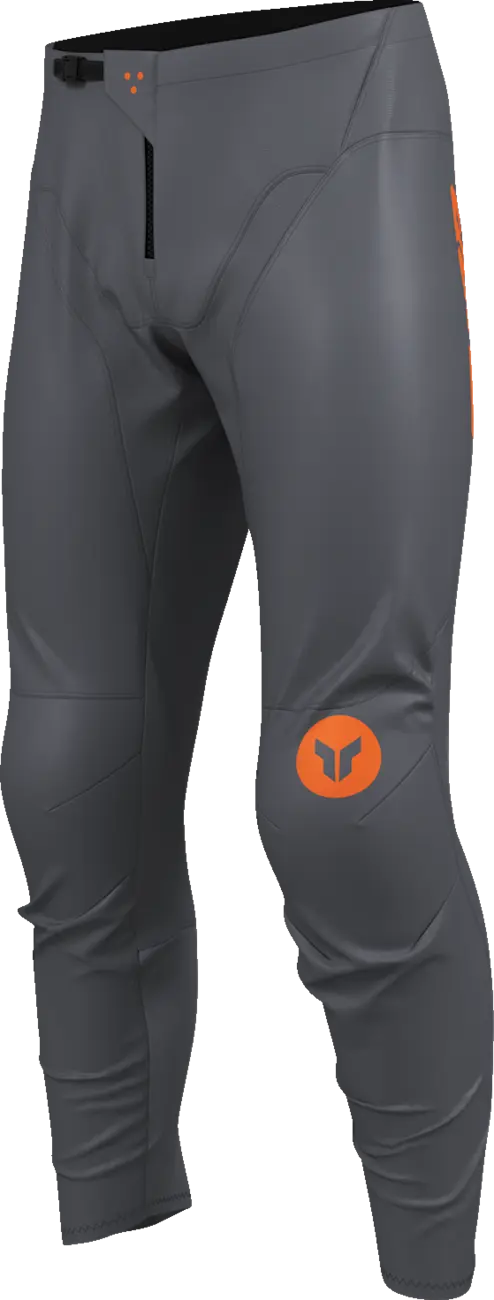 Pantaloni atv cross Thor Ridemode Menace, culoare gri portocaliu, marime 36 Echipamente