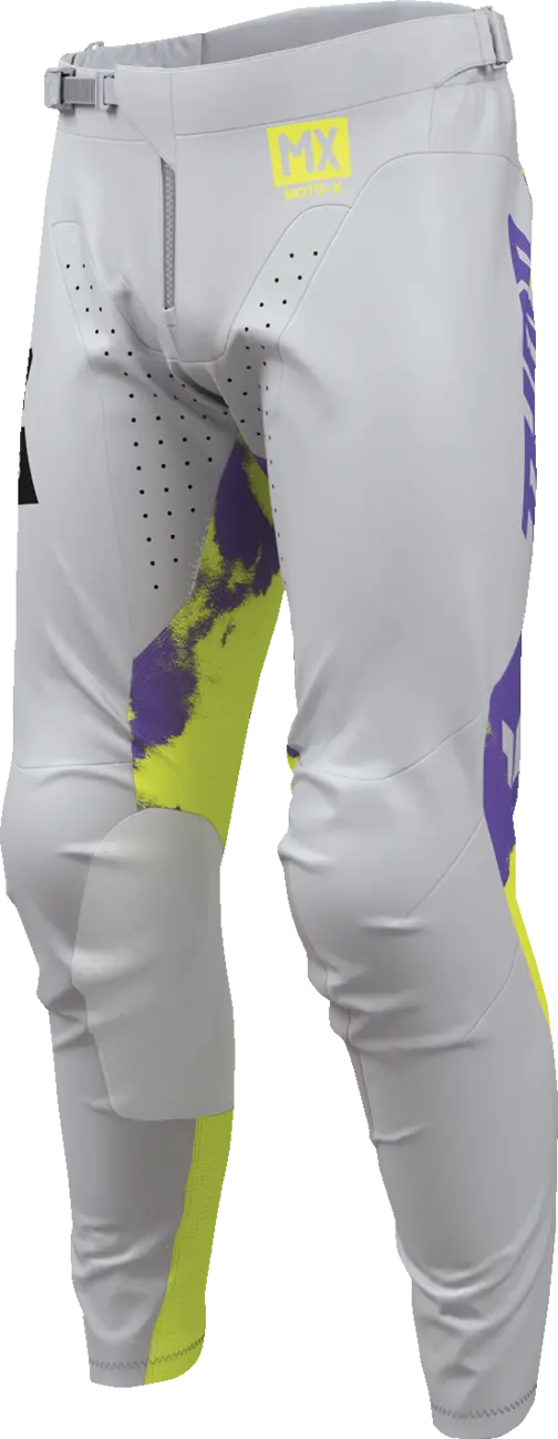 Pantaloni atv cross Thor Launchmode Bleach, culoare gri multicolor, marime 44