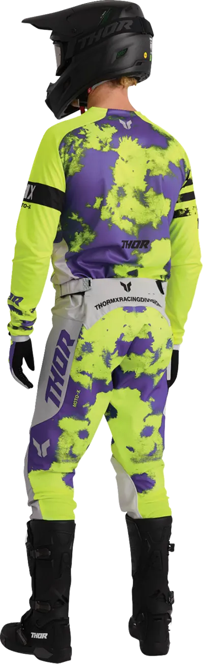 Pantaloni atv/cross Thor Launchmode Bleach, culoare gri/multicolor, marime 30 [6]