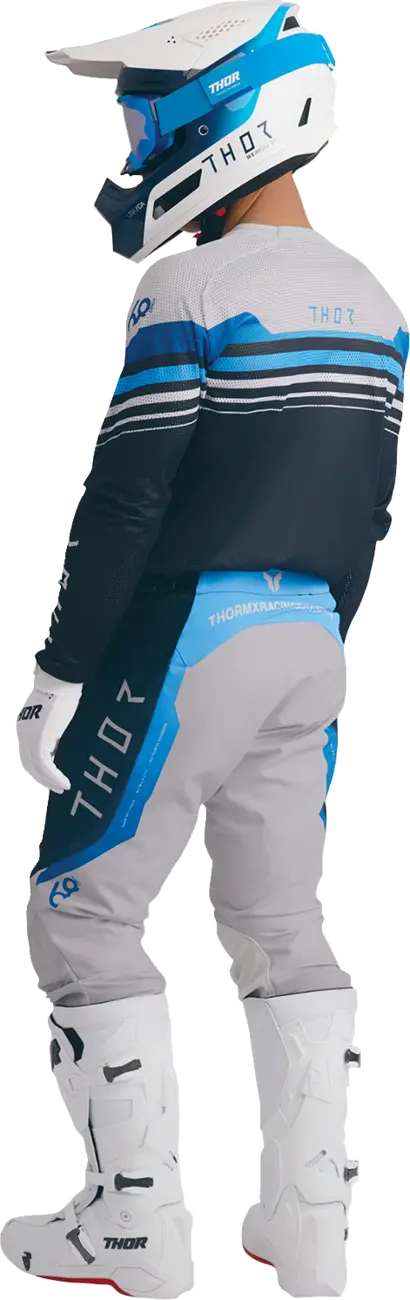 Pantaloni atv/cross Thor Launchmode Air Raptor, culoare bleumarin/alb, marime 28 [6]