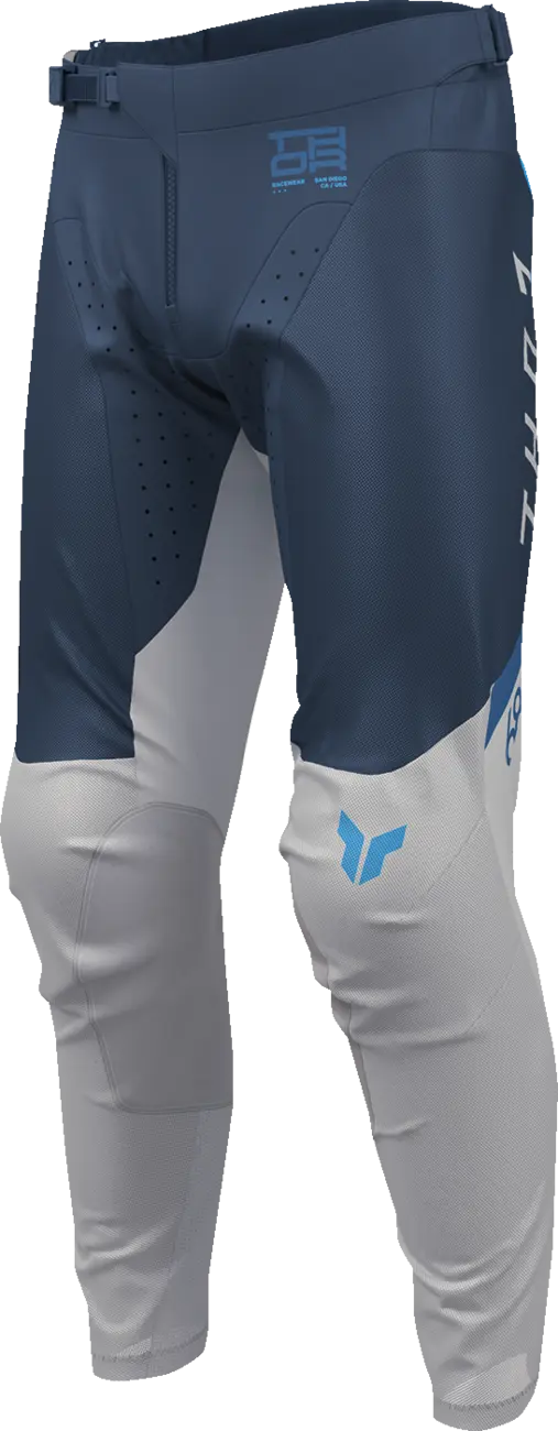Pantaloni atv cross Thor Launchmode Air Raptor, culoare bleumarin alb, marime 32