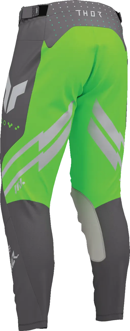 Pantaloni atv/cross Thor Launchmode Futura, culoare gri/verde, marime 44 [4]