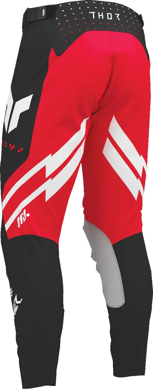 Pantaloni atv/cross Thor Launchmode Futura, culoare negru/rosu, marime 36 [2]