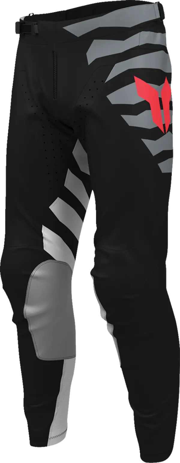 Pantaloni atv/cross Thor LaunchMode Shredder, culoare negru/alb, marime 34 [3]