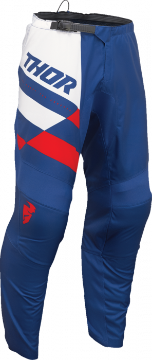 Pantaloni atv cross Thor Sector Checker, culoare bleumarin rosu, marime 30