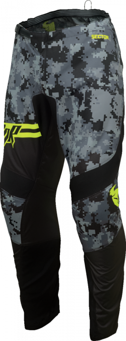 Pantaloni atv cross Thor Sector Digi Camo, culoare negru camo, marime 38