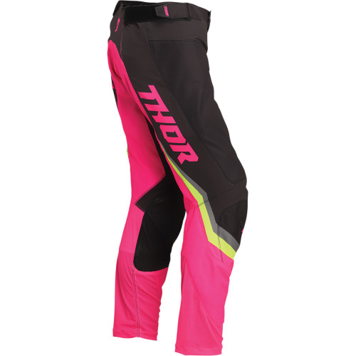 Pantaloni cross/atv dama Thor Pulse Racewear Rev, culoare gri/roz, marime XL [2]