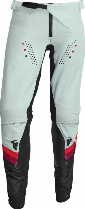 Pantaloni dama atv cross Thor Pulse Rev, culoare negru alb menta, marime M