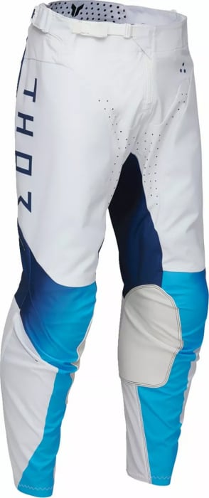 Pantaloni motocross Thor LaunchMode Storm, culoare alb albastru, marime 32