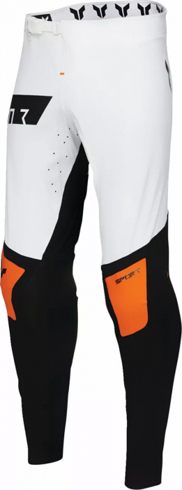 Pantaloni motocross Thor SportMode Rogue, culoare alb/negru, marime 40 [2]