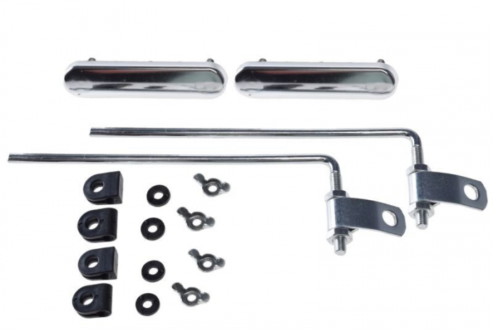 Parbriz moto + prinderi, universal, h=420mm [2]