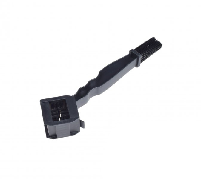 Perie de curatare lant, 2 capete de curatare, culoare negru