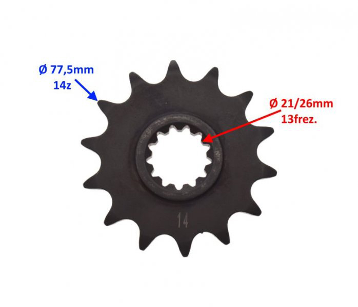 Pinion fata 14z 525 BENELLI TRK 502X [2]