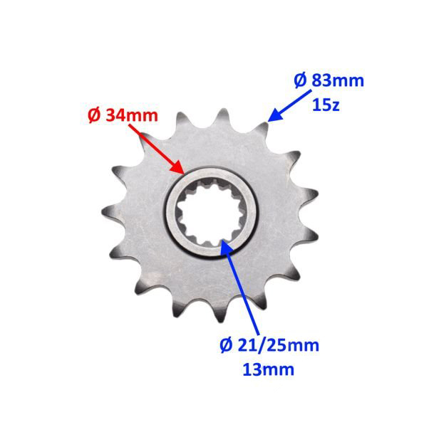 Pinion fata 15z 525 BENELLI TRK 502X, WMX [2]