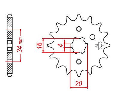 Pinion fata 428 Z14 [2]