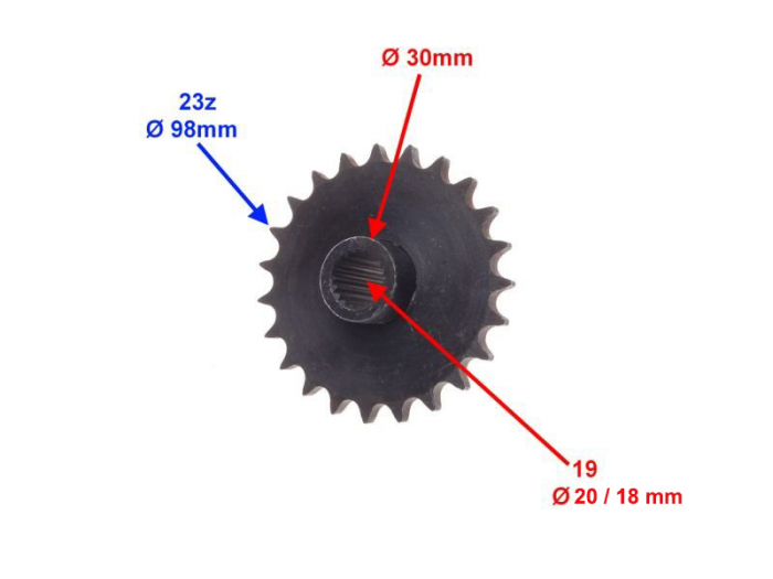 Pinion fata atv 150, diametru ax 20mm [2]