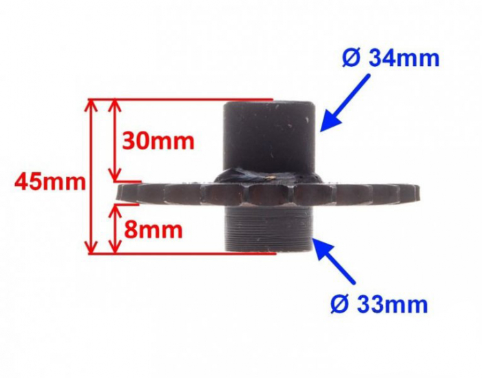 Pinion fata atv, 23 dinti, pas 428 [3]