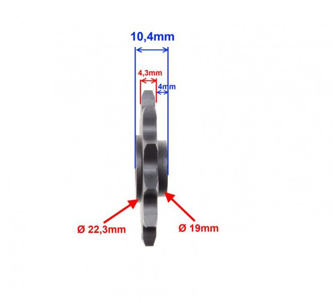 Pinion fata transmisie, 12 dinti, pas 415, Komar [3]