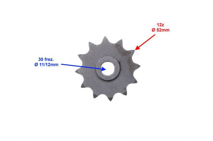 Pinion fata transmisie, 12 dinti, pas 415, Komar [2]