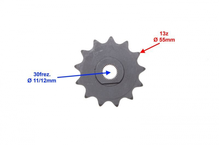 Pinion fata transmisie, 13 dinti, pas 415, Komar [2]