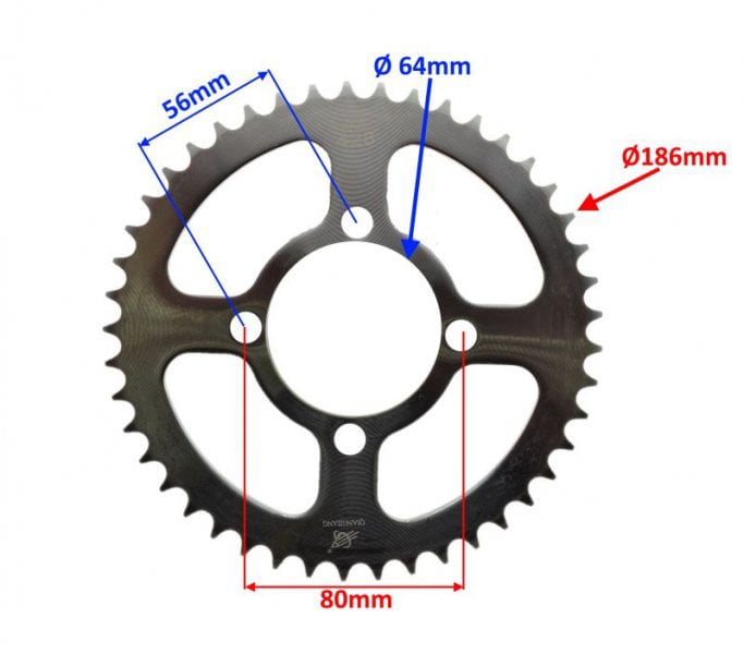 Pinion spate, 45 dinti, pas 428 Py-5