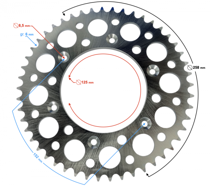 Pinion spate aluminiu Barton NXT 300 [2]