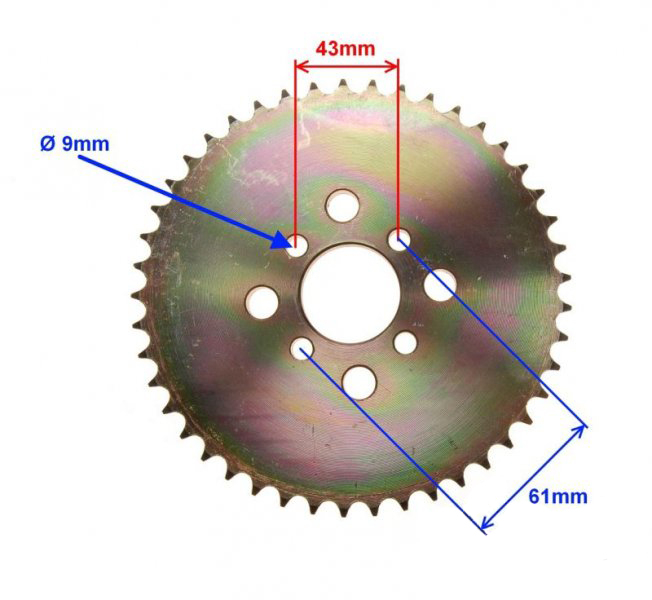 Pinion spate Atv Bashan 250, 45 dinti [3]
