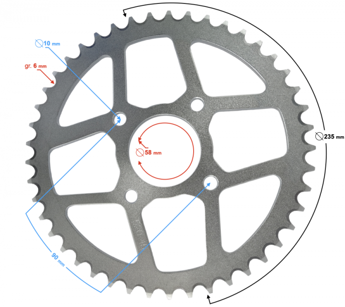 Pinion spate Barton NXT250 [2]
