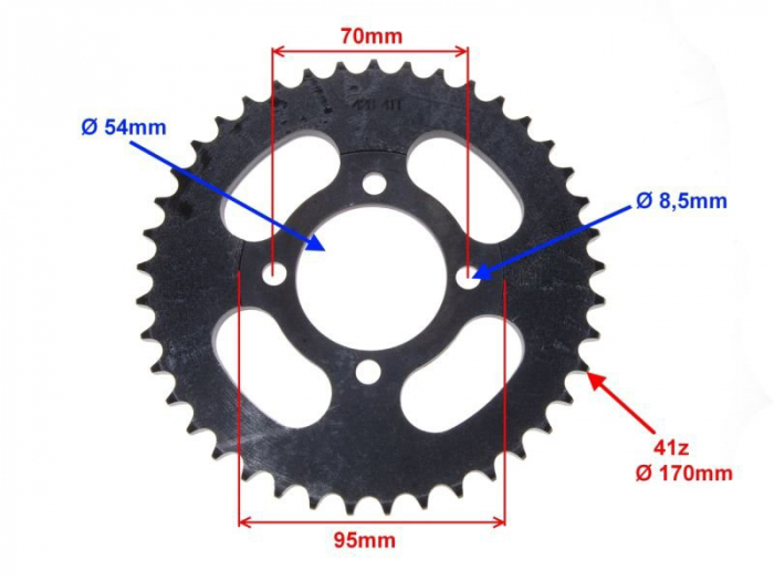 Pinion spate moto/atv, 41 dinti, pas 428 [2]