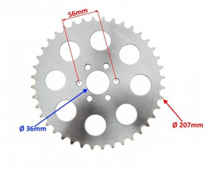 Pinion spate transmisie 40z 525 ATV MIKILON 250 BASHAN 250 [2]