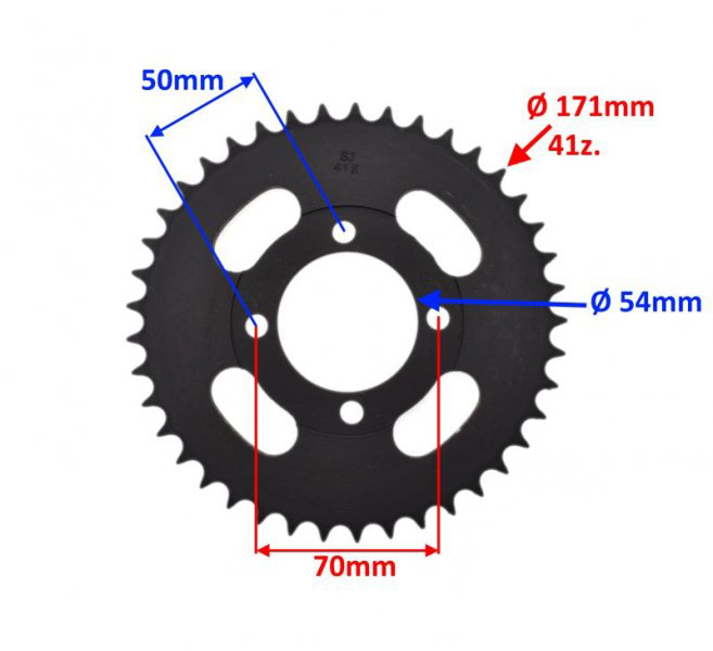 Pinion spate transmisie, 41 dinti, pas 420, 50Q2E [2]