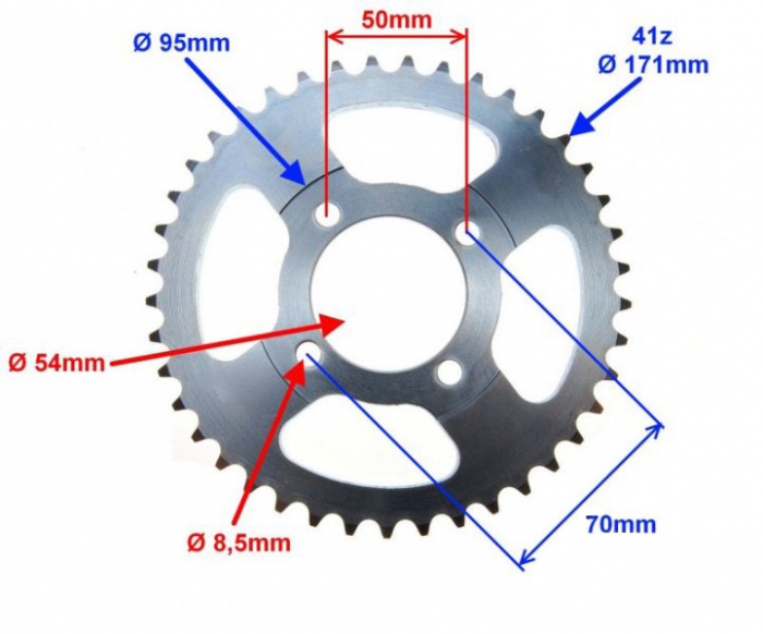 Pinion spate transmisie, 41 dinti, pas 420, 50Q2E [2]