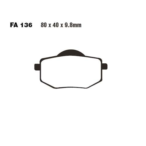 Placute de frana FA136, Standard, EBC