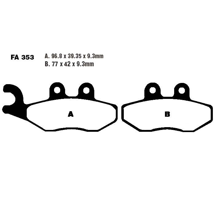 Placute de frana SFA353HH, Sinter, EBC