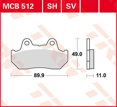 Placute frana TRW MCB512