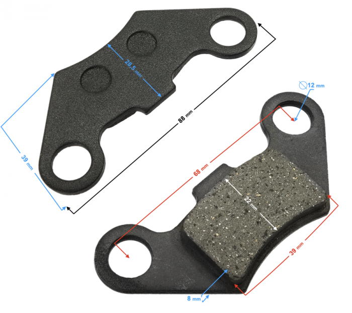 Placute frana 88x38mm [2]
