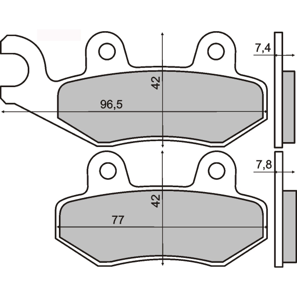 Placute frana fata sinter Peugeot LXr 125cc 2010