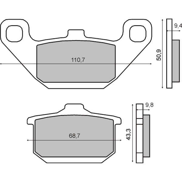 Placute frana Kawasaki VN 1500 96- 00