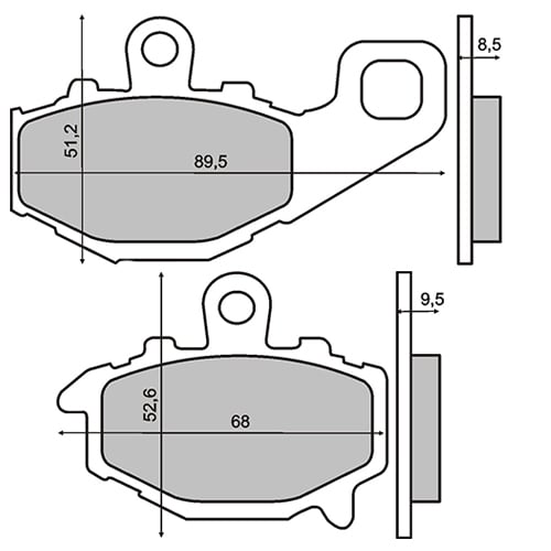 Placute frana Kawasaki ZRX 400  94- 01 Z750  04- 05