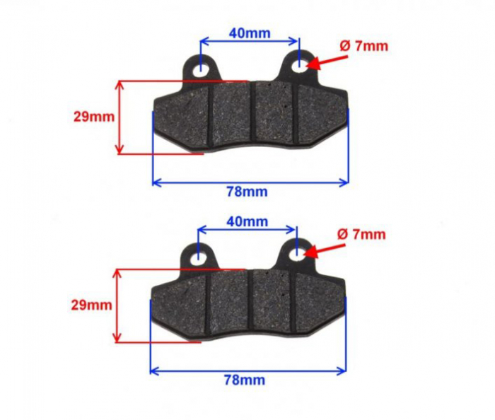 Placute frana motocross si atv XY125-10D [3]