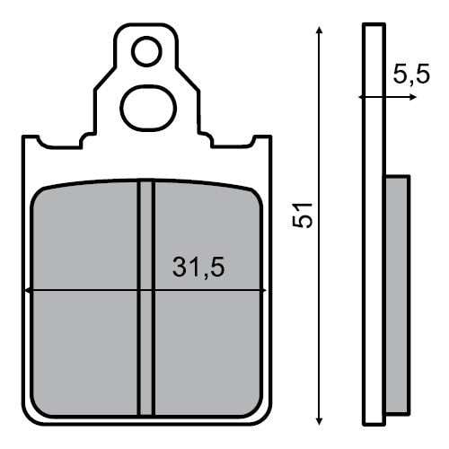 Placute frana Piaggio Skipper 125-150 Quartz 50