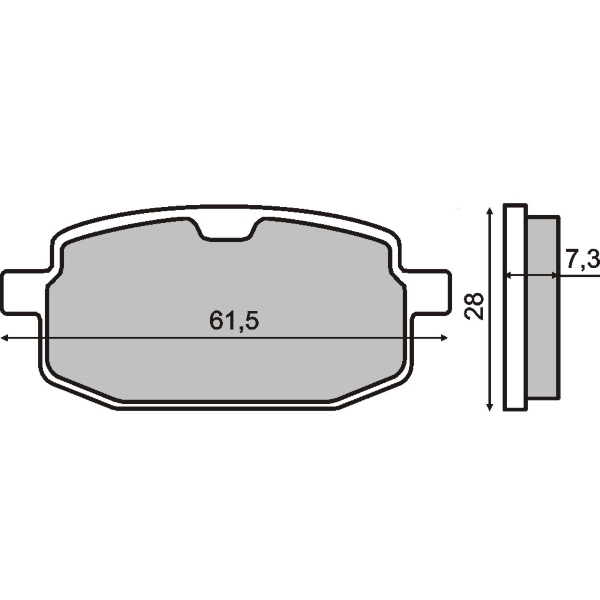 Placute frana QMB139 GY6 50 4T , Peugeot V-clic 50cc 2007-2014 MCB590 [2]